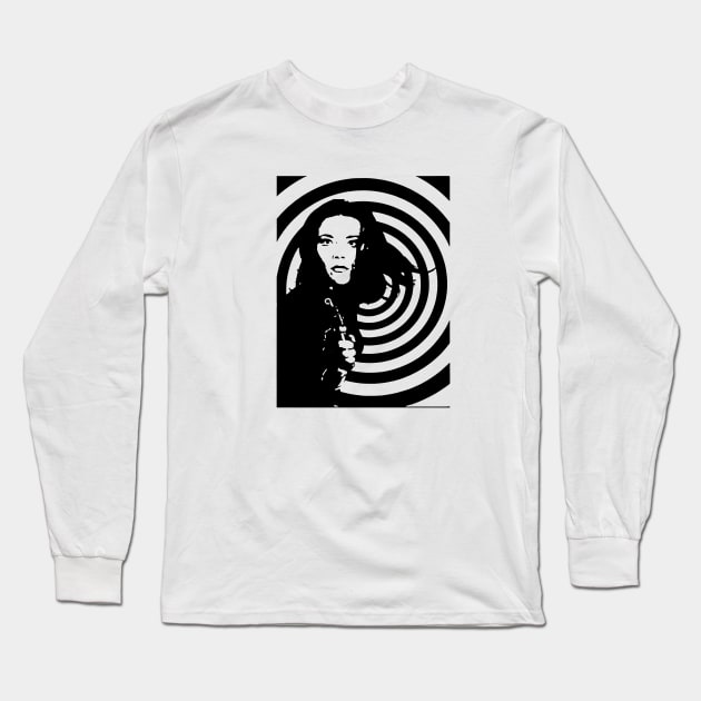 Diana Rigg Is Emma Peel Classic Basic Female Love. Long Sleeve T-Shirt by Den Tbd